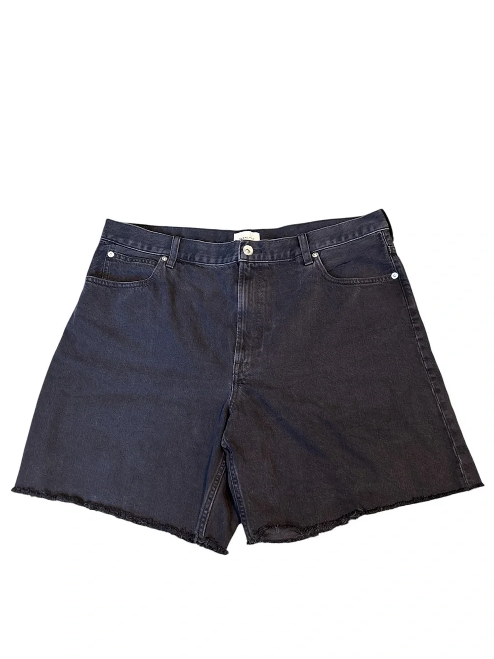 Everlane OG Baggy Jean Short Washed Black 33